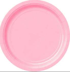 Way To Celebrate Paper Party Plates, Light Pink, 9in, 20ct
