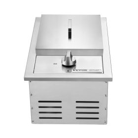VEVOR Single Grilling Side Burner, 15, 000BTU Liquid Propane Side Burner for Outdoor Kitchen, Convertible to Natural Gas