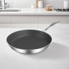 SOGA Stainless Steel Fry Pan 26cm Frying Pan Induction FryPan Non Stick Interior