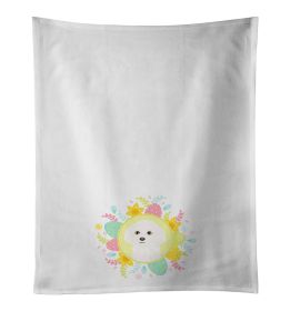 NEW Poodle Toy White Easter Kitchen Towel Set of 2 White Dish Towels Decorative Bathroom Hand towel for Hand, Face, Hair, Yoga, Tea, Dishcloth