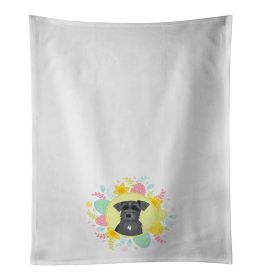 NEW Schnauzer Black #1 Easter Kitchen Towel Set of 2 White Dish Towels Decorative Bathroom Hand towel for Hand, Face, Hair, Yoga, Tea, Dishcloth