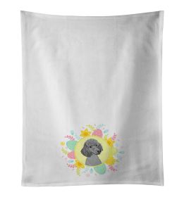 Poodle Standard Gray Easter Kitchen Towel Set of 2 White Dish Towels Decorative Bathroom Hand towel for Hand, Face, Hair, Yoga, Tea, Dishcloth