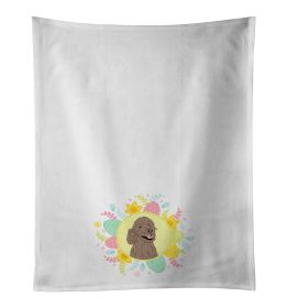NEW Poodle Standard Brown Easter Kitchen Towel Set of 2 White Dish Towels Decorative Bathroom Hand towel for Hand, Face, Hair, Yoga, Tea, Dishcloth
