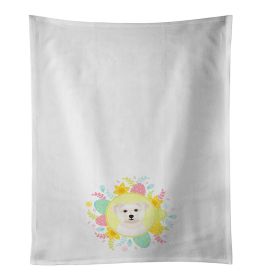 NEW Shih-Tzu Gold #6 Easter Kitchen Towel Set of 2 White Dish Towels Decorative Bathroom Hand towel for Hand, Face, Hair, Yoga, Tea, Dishcloth