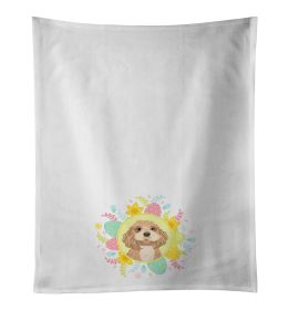 NEW Shih-Tzu Red Easter Kitchen Towel Set of 2 White Dish Towels Decorative Bathroom Hand towel for Hand, Face, Hair, Yoga, Tea, Dishcloth, 19 X 28"