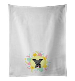 NEW Schnauzer Black #3 Easter Kitchen Towel Set of 2 White Dish Towels Decorative Bathroom Hand towel for Hand, Face, Hair, Yoga, Tea, Dishcloth