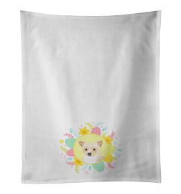 NEW Yorkie Parti Easter Kitchen Towel Set of 2 White Dish Towels Decorative Bathroom Hand towel for Hand, Face, Hair, Yoga, Tea, Dishcloth, 19 X 28"