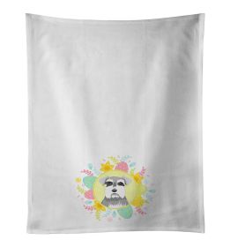 Schnauzer Salt and Pepper #1 Easter Kitchen Towel Set of 2 White Dish Towels Decorative Bathroom Hand towel for Hand, Face, Hair, Yoga, Tea, Dishcloth