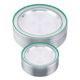 The plastic dinner plate set is suitable for a gathering of 50 people
