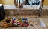 Shiba Inu and Santa Claus Dish Drying Mat Absorbent Dish Drying Mat Pad for Kitchen Counter Dish Drainer Mat for Countertop, 14 x 21", Multicolor