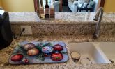 Christmas Ornaments Dish Drying Mat Absorbent Dish Drying Mat Pad for Kitchen Counter Dish Drainer Mat for Countertop, 14 x 21", Multicolor