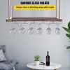 VEVOR Ceiling Wine Glass Rack, 23.6 x 13.8 inch Hanging Wine Glass Rack, 18.9-35.8 inch Height Adjustable Hanging Wine Rack Cabinet